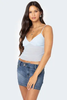 Musculosa serafina malla traslúcida de Edikted en Tops para argentina