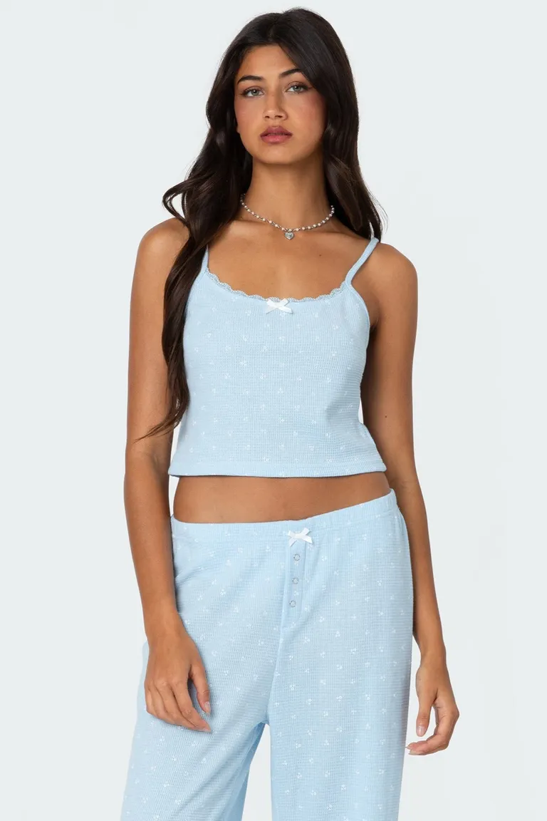 Musculosa gofre estampado floral de Edikted en Tops para argentina