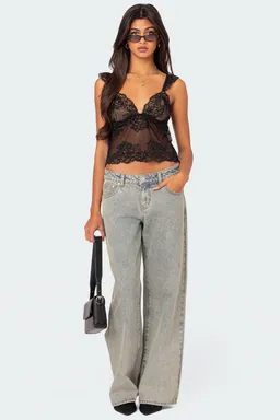 Top encaje transparente jasmine de Edikted en Tops para argentina