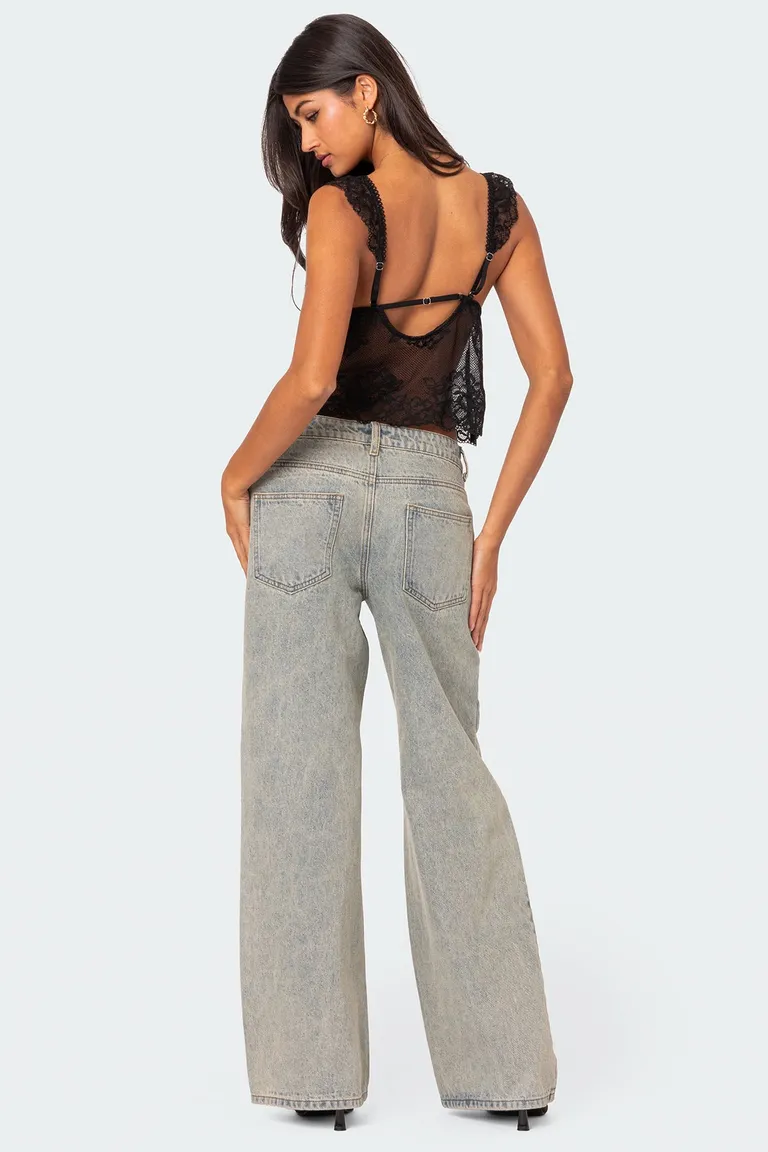 Top encaje transparente jasmine de Edikted en Tops para argentina