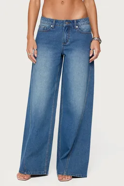 Jeans linden tiro bajo anchos de Edikted en Pantalones para argentina