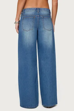 Jeans linden tiro bajo anchos de Edikted en Pantalones para argentina