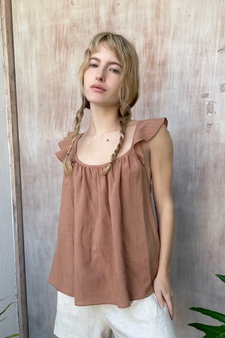 Musculosa con Volados de Hesed en Blusas para argentina