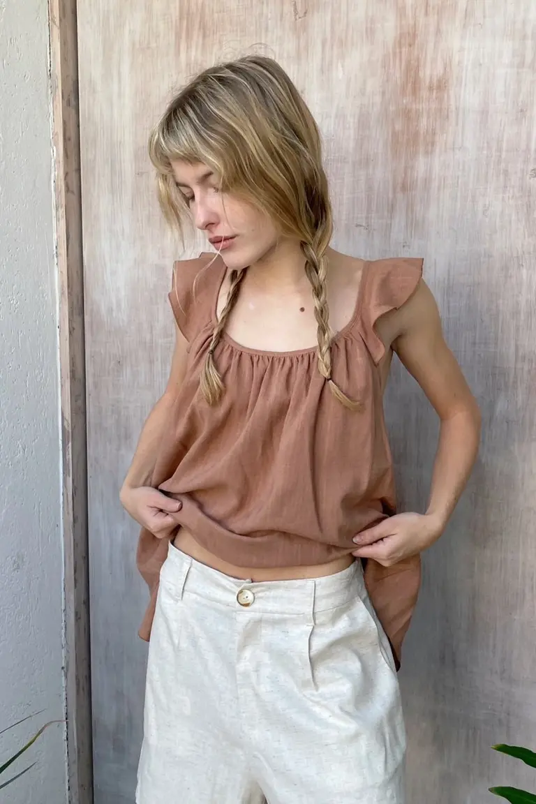 Musculosa con Volados de Hesed en Blusas para argentina