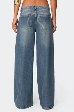 Jeans tiro bajo vyxen vintage de Edikted en Pantalones para argentina
