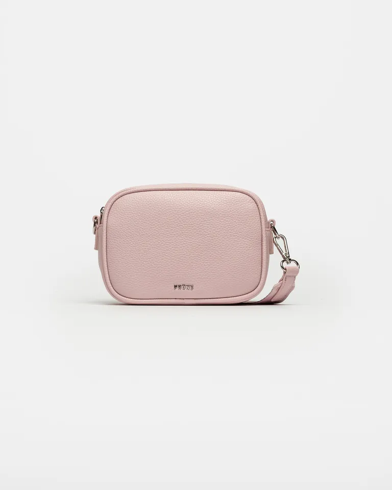 Mini bolso rosa con efecto de cuero graneado, diseño clásico y cómodo para uso diario de Prüne en Bolsos y Carteras para argentina