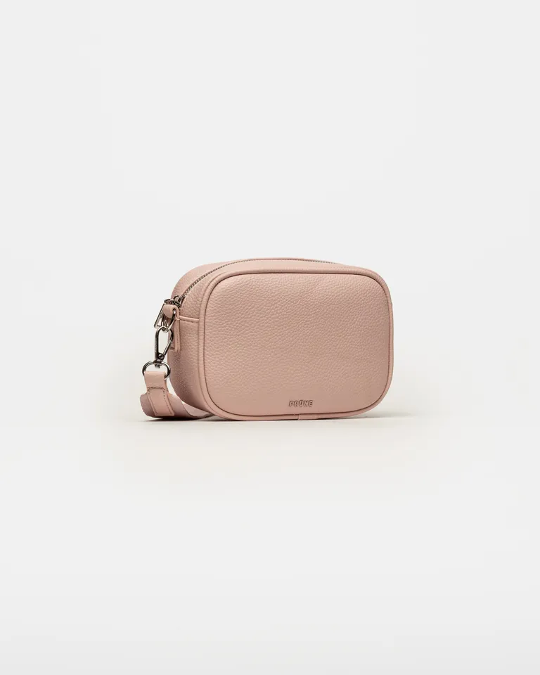 Mini bolso rosa con efecto de cuero graneado, diseño clásico y cómodo para uso diario de Prüne en Bolsos y Carteras para argentina