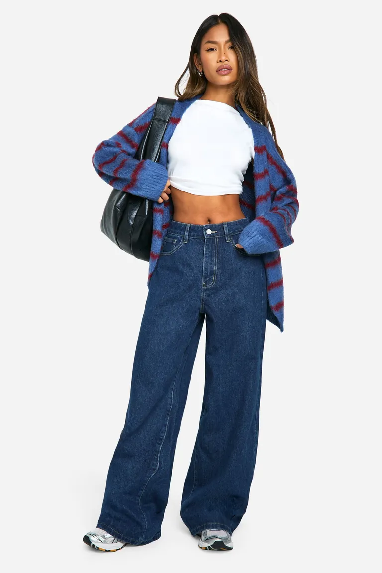 Jeans súper anchos tiro alto básicos de Boohoo en Pantalones para argentina