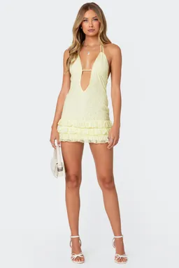 Mini vestido encaje espalda descubierta de Edikted en Vestidos para argentina