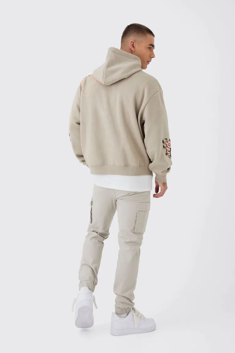 Pantalón cargo slim puño elástico de Boohooman en Pantalones para argentina