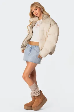 Campera puffer sherpa oversize de Edikted en Chaquetas para argentina