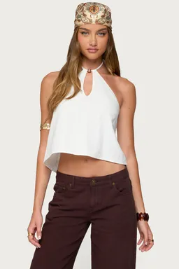 Top halter oliviana lino de Edikted en Tops para argentina