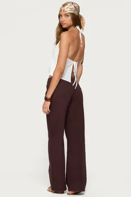Top halter oliviana lino de Edikted en Tops para argentina