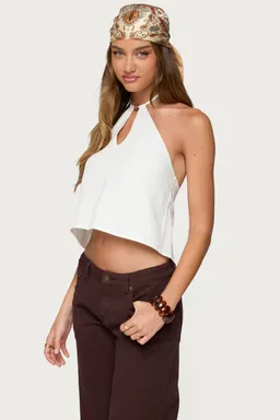 Top halter oliviana lino de Edikted en Tops para argentina