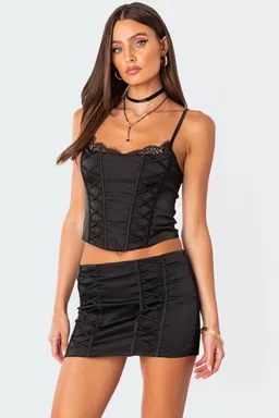 Corset satinado lilith con cordones de Edikted en Ropa Interior y Medias para argentina