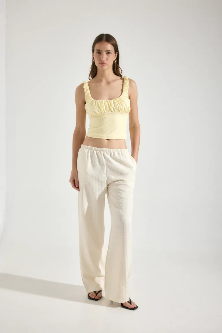 Top elástico mujer con fruncidos en el busto y escote cuadrado de Audaz en Tops para argentina