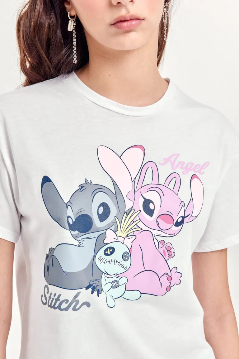 Remera Disney con estampado de Stitch y Lilo de 47 Street en Remeras para argentina