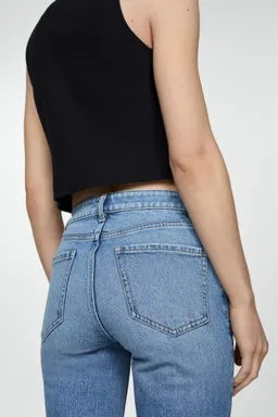 Jeans rectos tiro medio aberturas de Mango en Pantalones para argentina