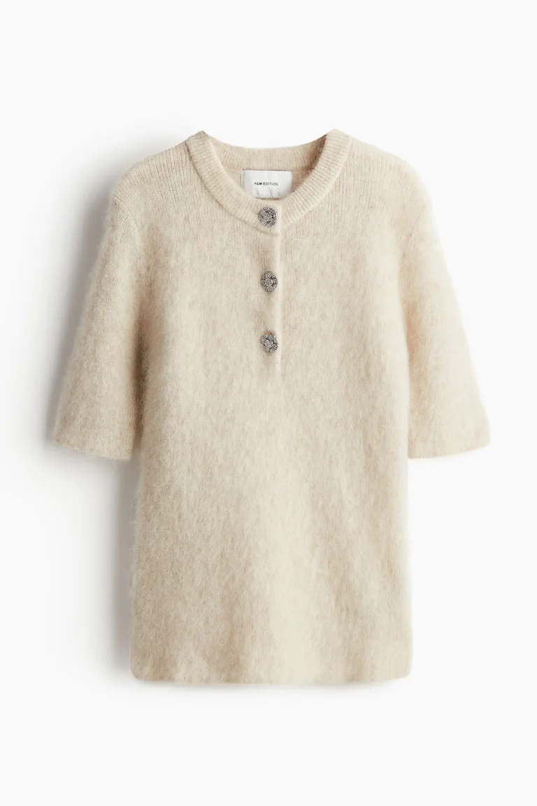 Top tejido mohair acanalado de H&M en Tops para argentina
