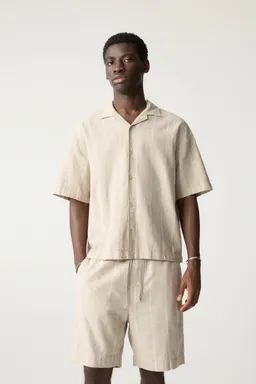 Camisa rayas con lino de Pull&Bear en Camisas para argentina