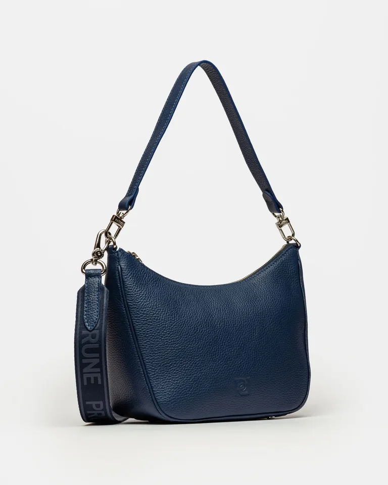 Cartera de Cuero Graneado con Silueta Curva y Correa Ajustable de Prüne en Bolsos y Carteras para argentina