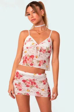 Musculosa encaje transparente portofino de Edikted en Tops para argentina