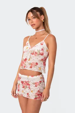 Musculosa encaje transparente portofino de Edikted en Tops para argentina