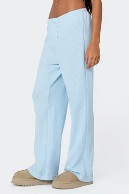 Pantalón gofre estampado floral de Edikted en Pantalones para argentina