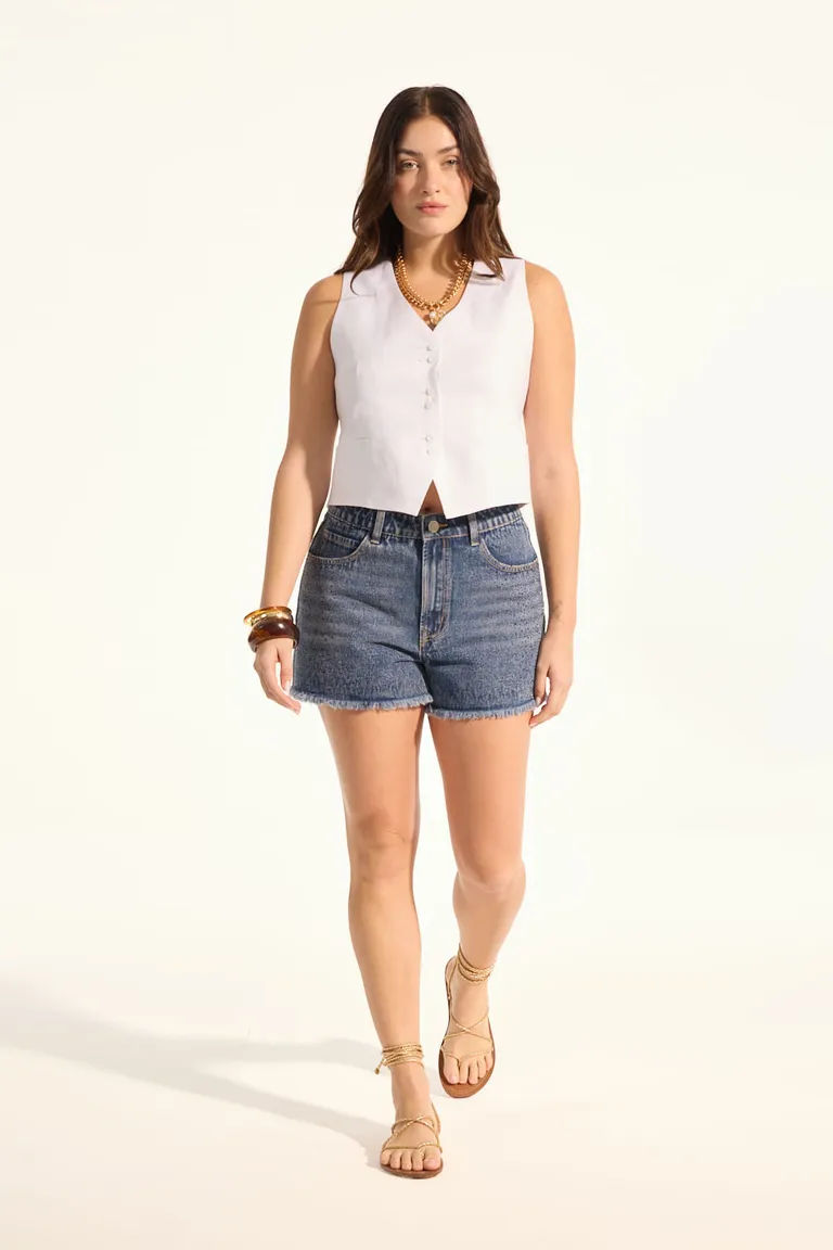 Elegantes shorts de tiro medio con detalles en los laterales de Portsaid en Shorts para argentina