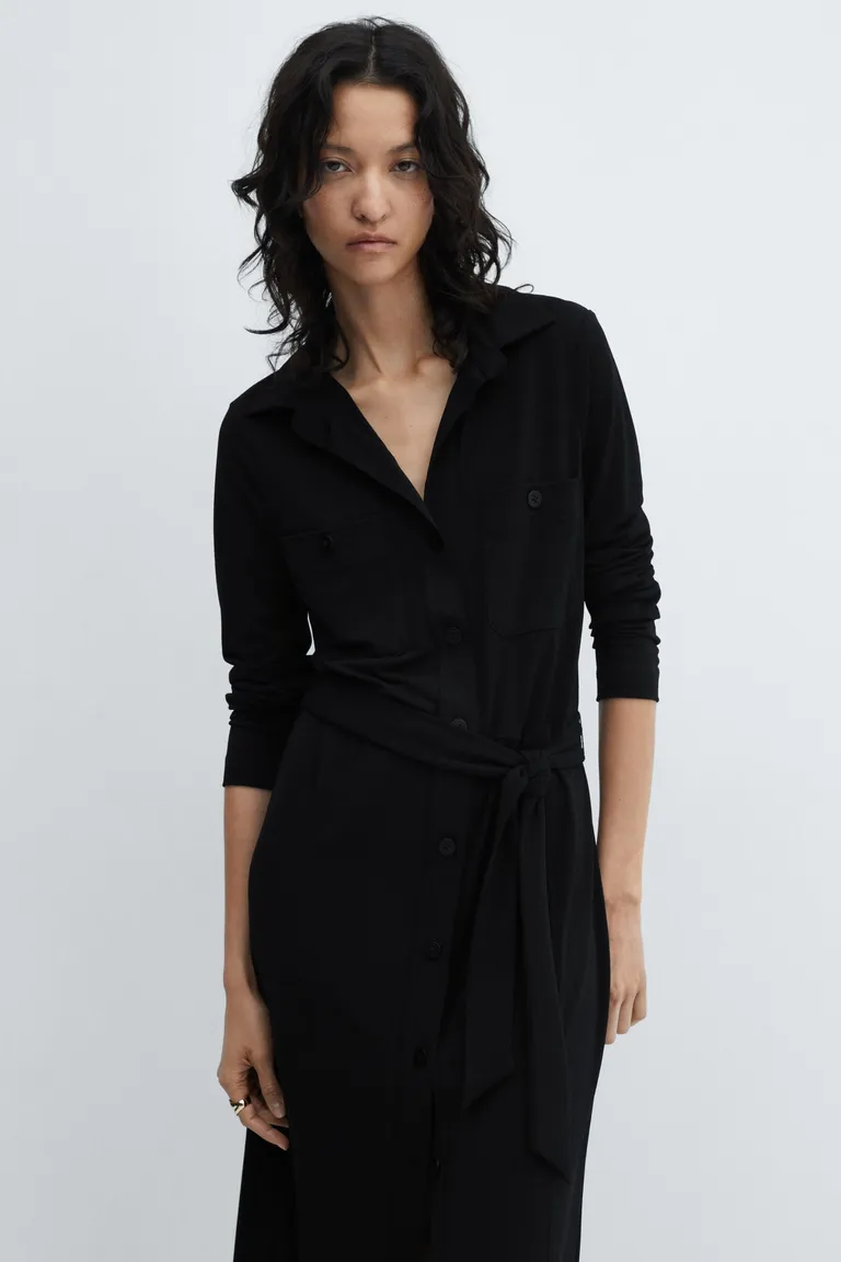 Vestido camisero con cinturón de Mango en Vestidos para argentina