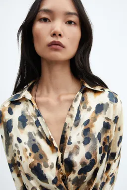 Vestido satinado leopardo de Mango en Vestidos para argentina