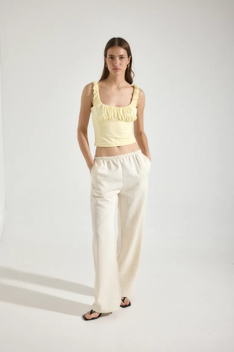 Pantalón de tiro bajo con diseño rayado para mujer de Audaz en Pantalones para argentina