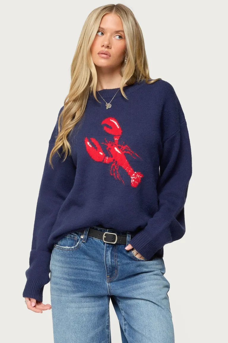Sweater tejido dont shellfish de Edikted en Buzos y Sweaters para argentina