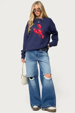 Sweater tejido dont shellfish de Edikted en Buzos y Sweaters para argentina