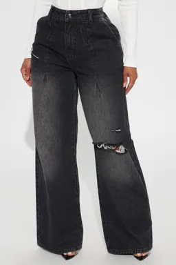 Pantalón jeans plisado roto de Fashion Nova en Pantalones para argentina