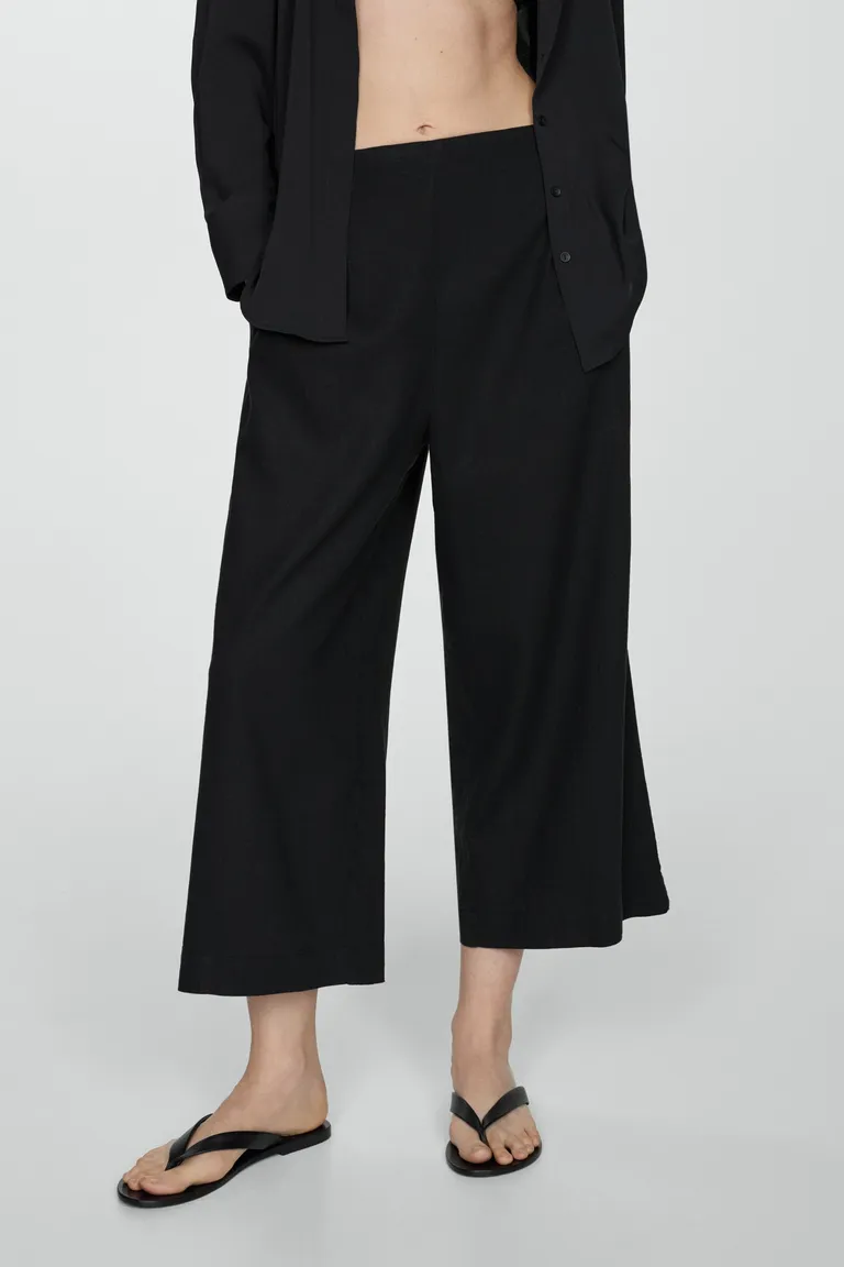 Wideleg lino de Mango en Pantalones para argentina