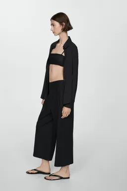 Wideleg lino de Mango en Pantalones para argentina