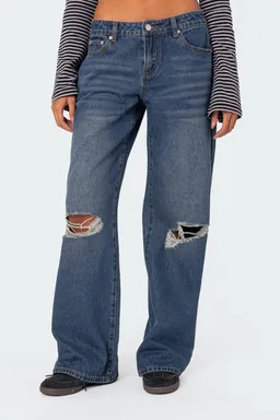 Jeans tiro bajo debbie de Edikted en Pantalones para argentina