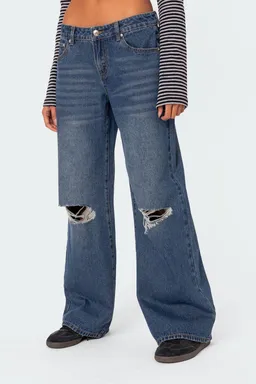 Jeans tiro bajo debbie de Edikted en Pantalones para argentina