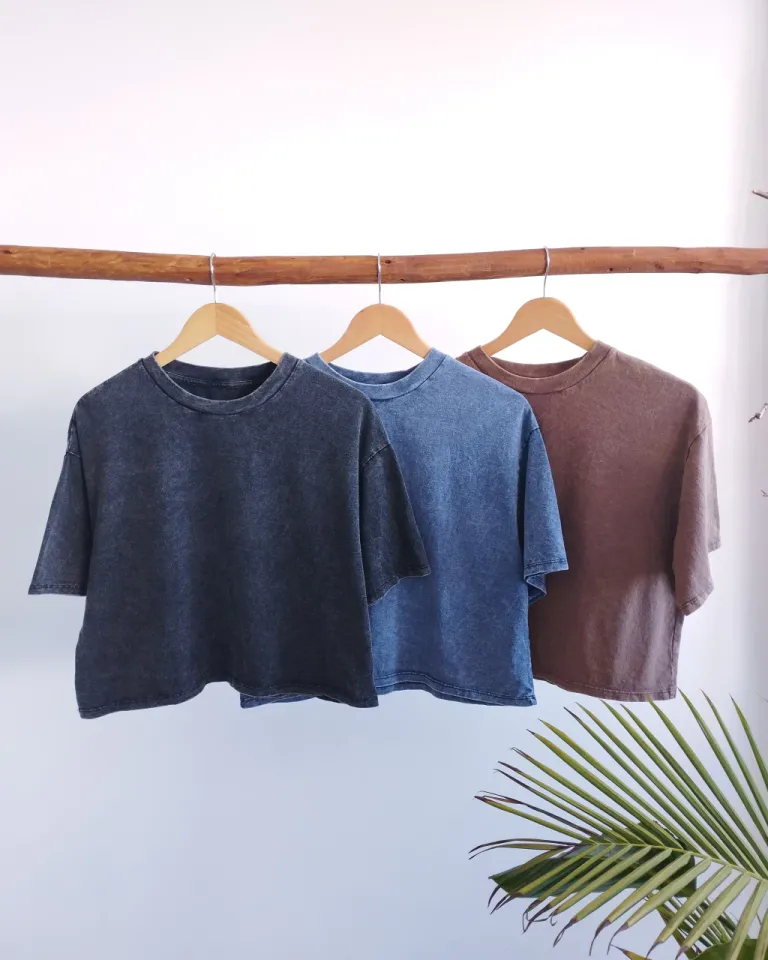 Remera boxy de cuello redondo en tono azul - Prenda femenina y versátil de Lemmon en Remeras para argentina