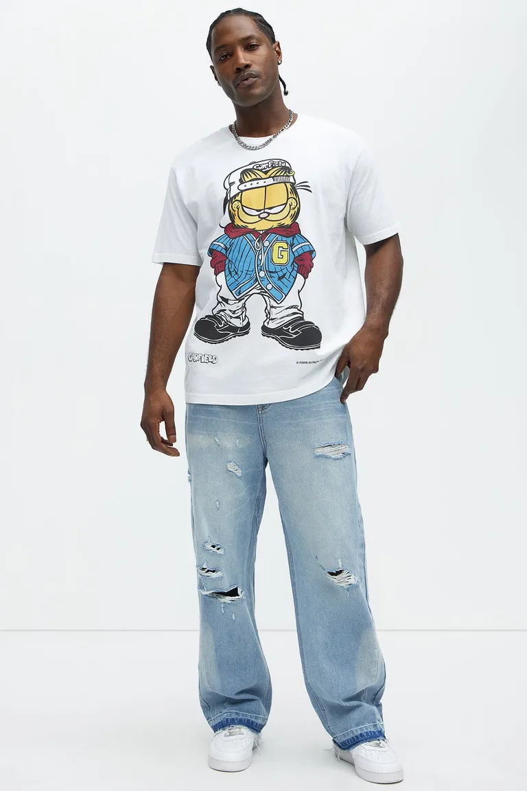 Remera manga corta garfield drip de Fashion Nova en Remeras y Polos para argentina