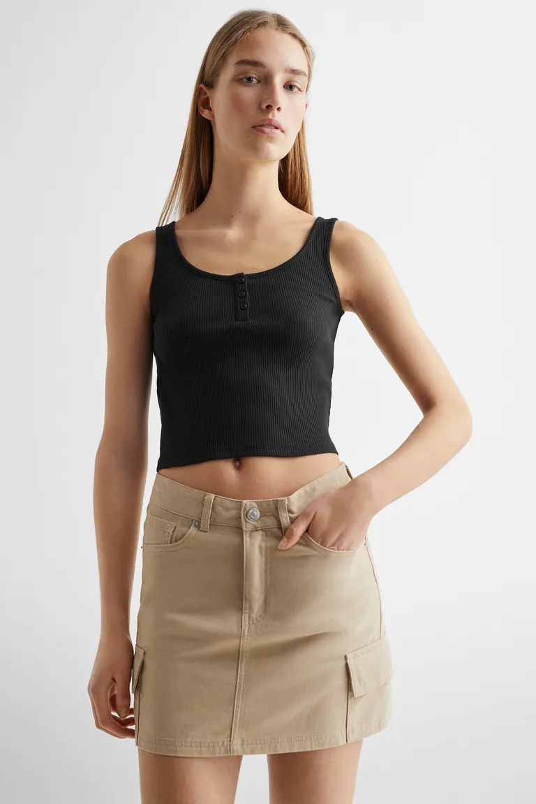 Musculosa canalé de Mango Teen en Remeras para argentina
