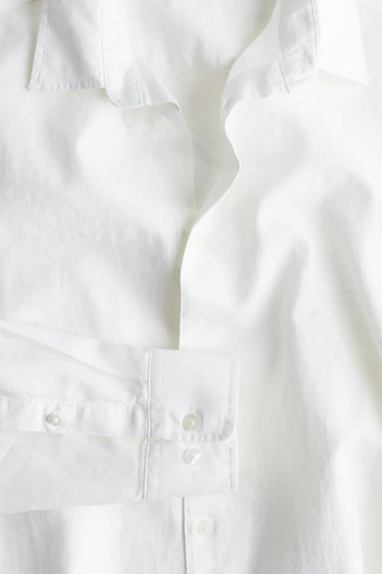 Camisa lino regular fit de H&M en Camisas para argentina