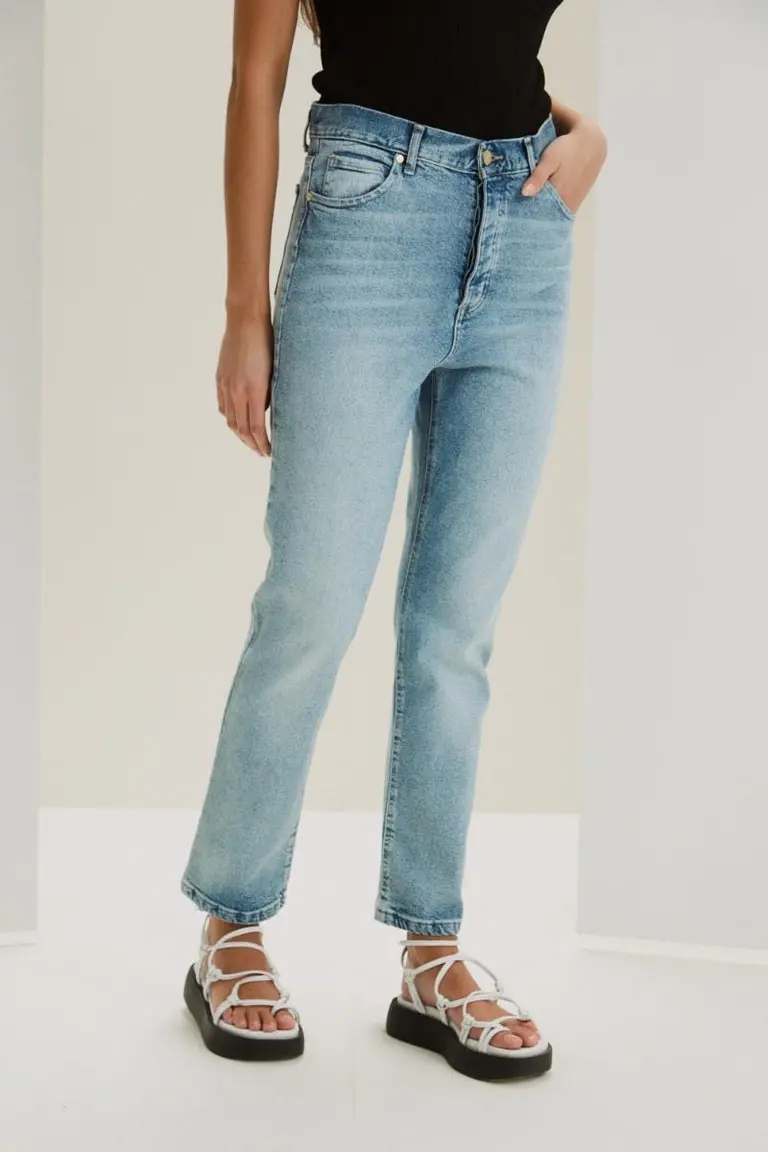 Jean Marlow Light de Vitamina Pantalones Celeste BKSTG