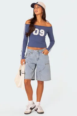 Bermudas jacqui tiro bajo denim de Edikted en Shorts para argentina
