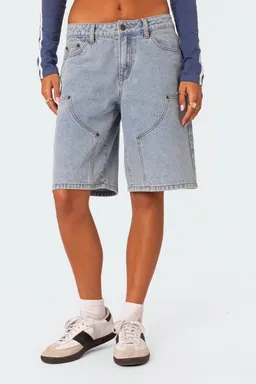 Bermudas jacqui tiro bajo denim de Edikted en Shorts para argentina