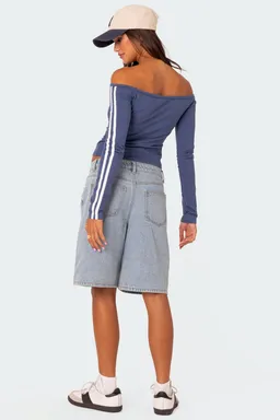 Bermudas jacqui tiro bajo denim de Edikted en Shorts para argentina