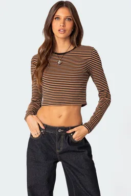 Remera montie rayada manga larga de Edikted en Remeras para argentina