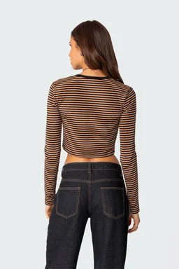 Remera montie rayada manga larga de Edikted en Remeras para argentina