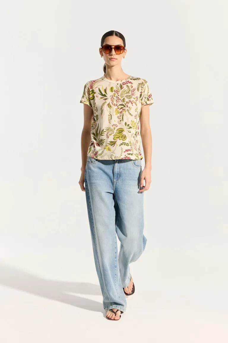 Remera holgada y estampada de corte cómodo y moderno para mujer de Portsaid en Remeras para argentina